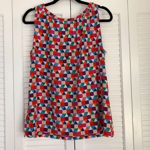 Kate Spade multicolored sleeveless blouse - size L